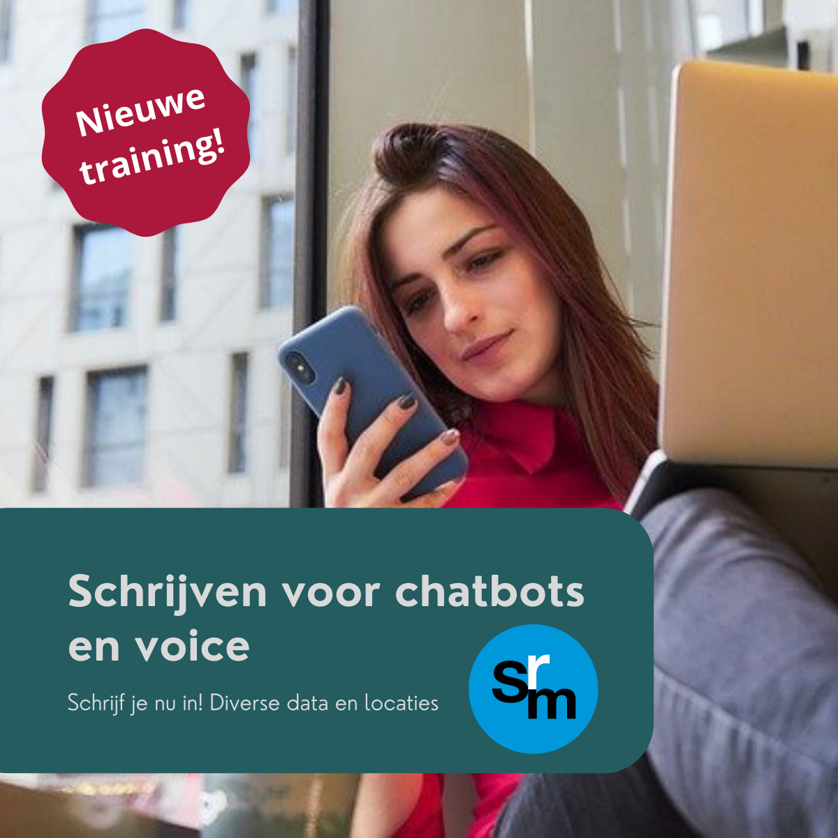 Banner Training chatbots en voice bij SRM
